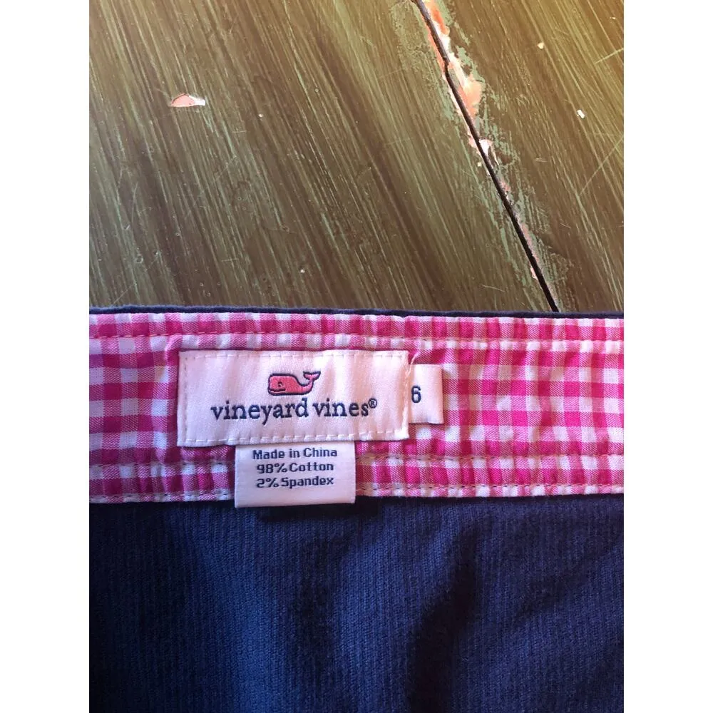 Vineyard Vines EUC Women's Navy Blue Corduroy Sailor Skirt - Size 6 - Image 3