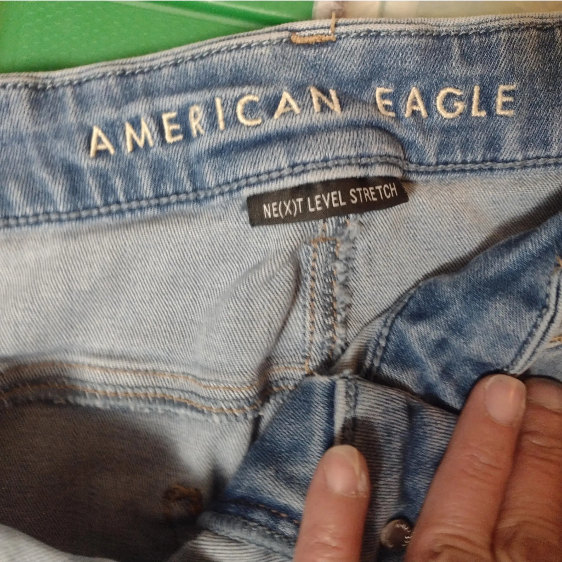 American Eagle Next Level Stretch Light wash distressed Skinny Jeans - Image 3