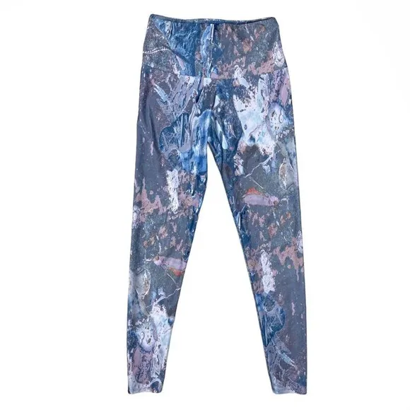 Onzie Flow High Rise Leggings Pastel Splatter Paint Print Size S/M - Image 2