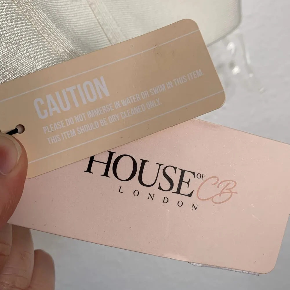 NWT House of CB Lafayette Cutout Crop Top in White - Image 4