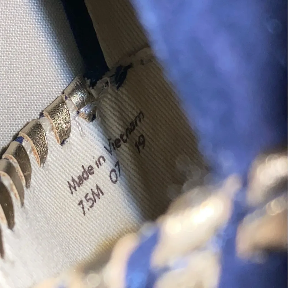 Palmer Wedge size 7.5 blue suede - Image 8