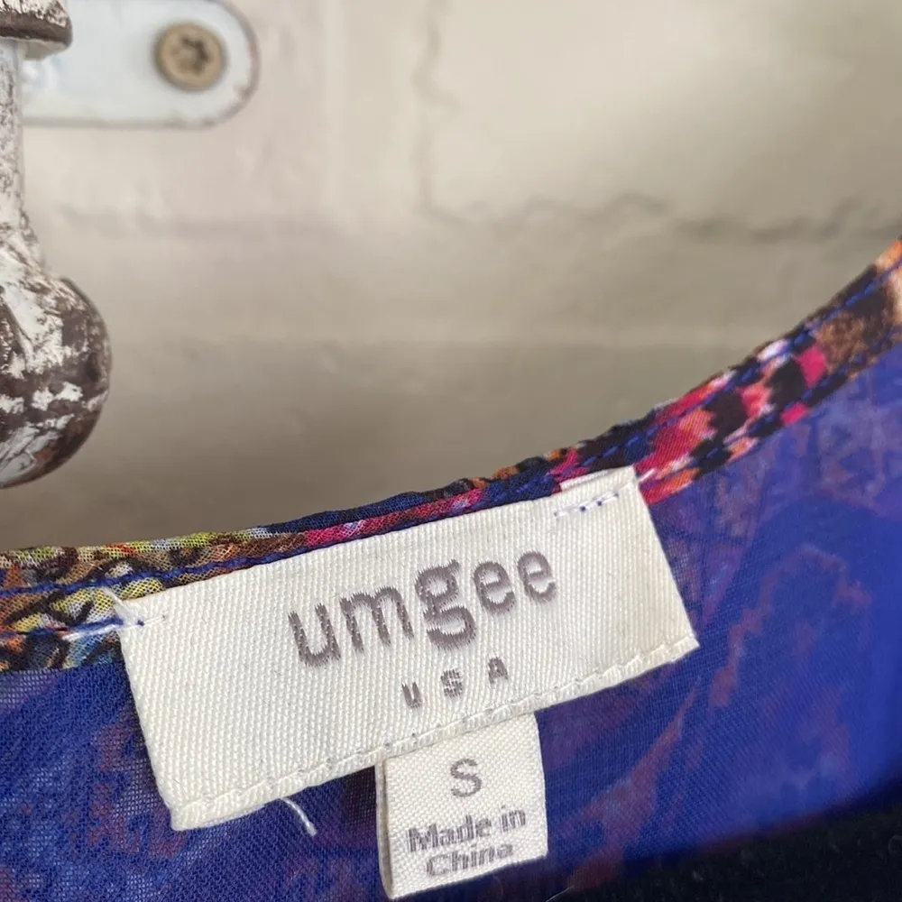 Umgee Boho dress boho hippie babydoll peasant tassel detail‎ lined - Image 3