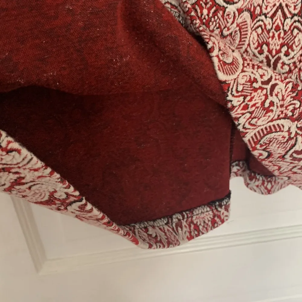 Preloved Zara Woman Size S Red Black & White Patterned Knit Dress Sleeveless - Image 4