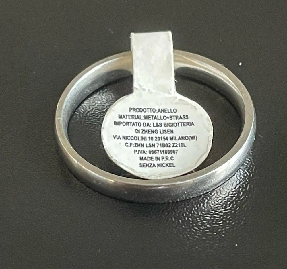 Silver stainless steel ring size 10 - Image 3