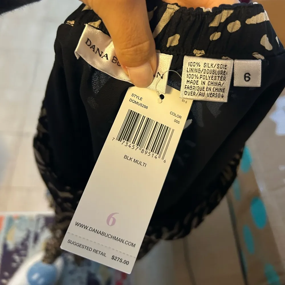 NWT Dana Buchman Vintage Silk Patterned Asymmetrical Skirt - Image 3