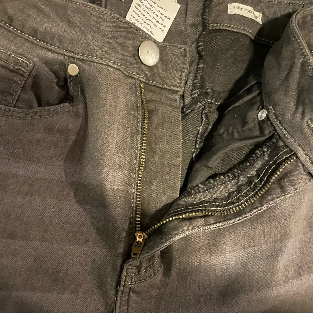 NWT Arula A Beautiful Life Womens Jeans Denim Gray Flare Lace Up Back Size 10 - Image 9