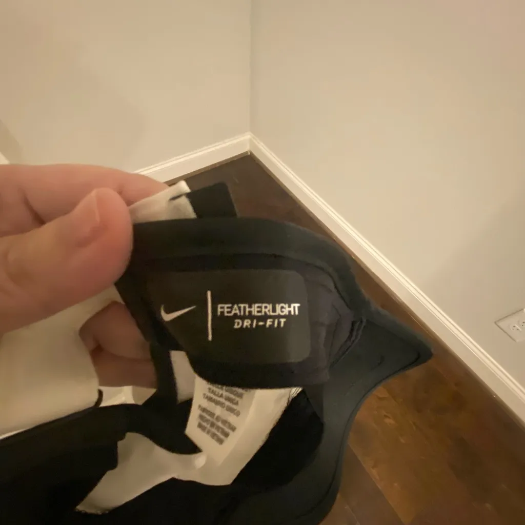 Nike Dri-Fit White Cap with Black Swoosh - Image 3