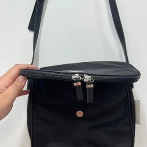 Talbots Black Nylong Crossbody Purse NWT $79 Zip Closure Washable Bag‎ Travel - Image 8