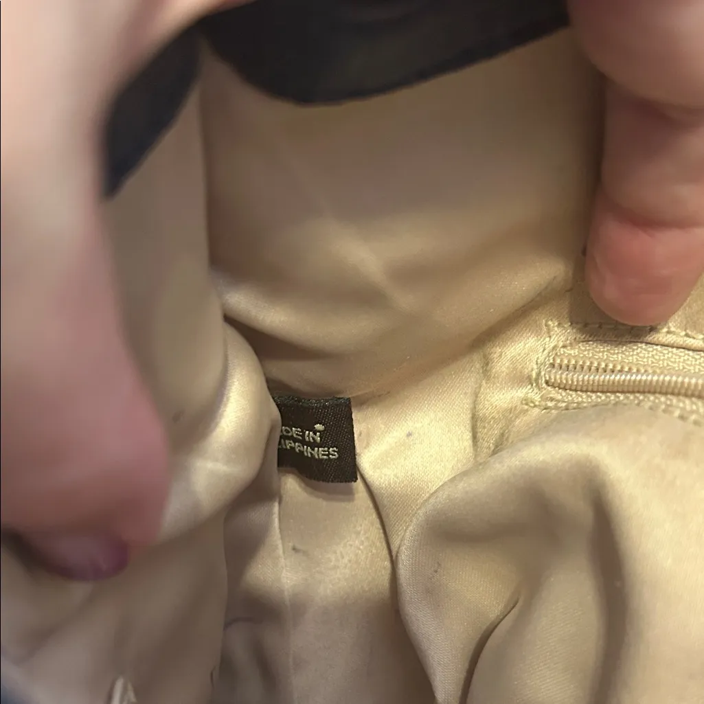 Coach Monogrammed Shoulder/Crossbody Bag with Navy Accents - Image 5