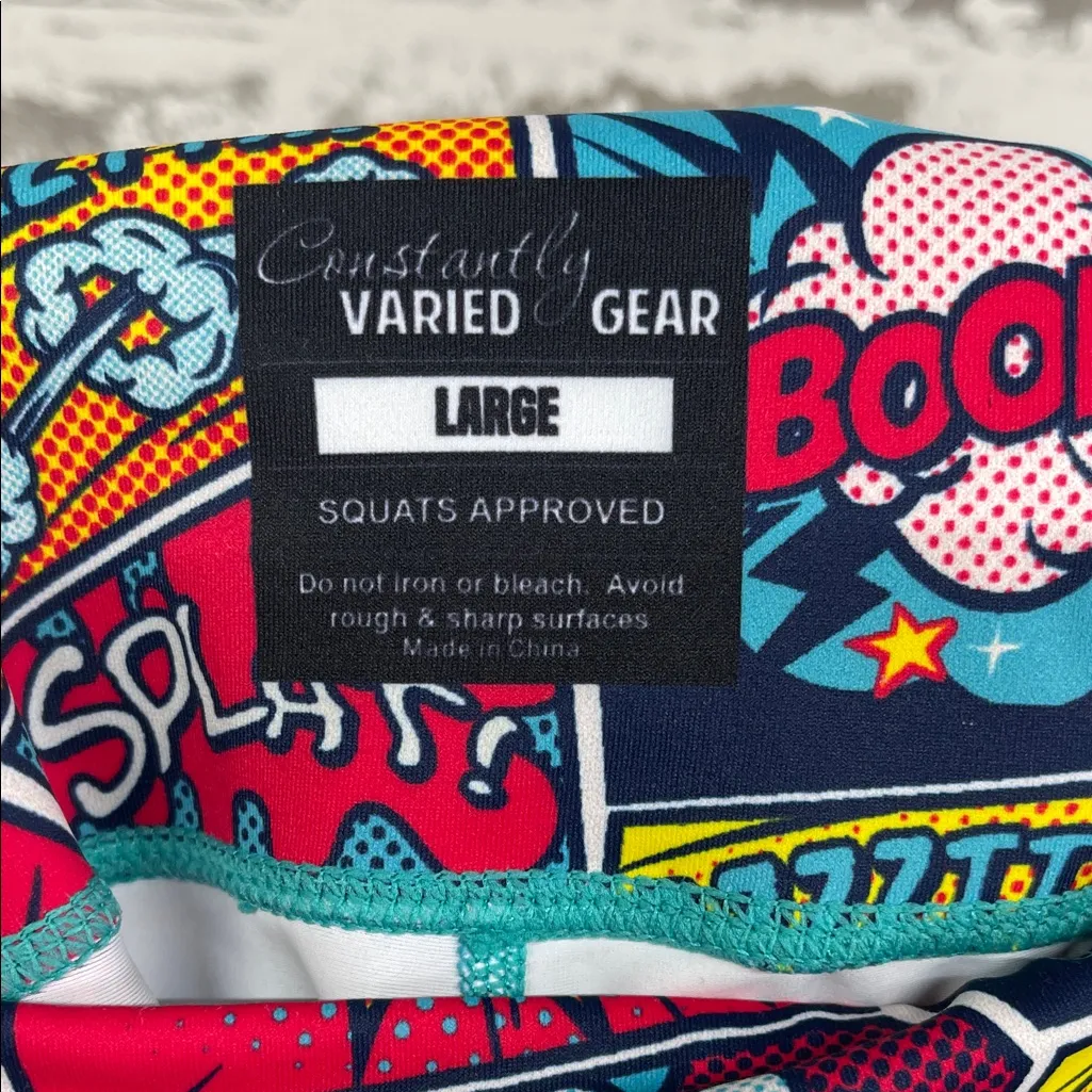 Constantly Varied Gear Comic Boom Pocket Leggings Size Large Red - Image 2