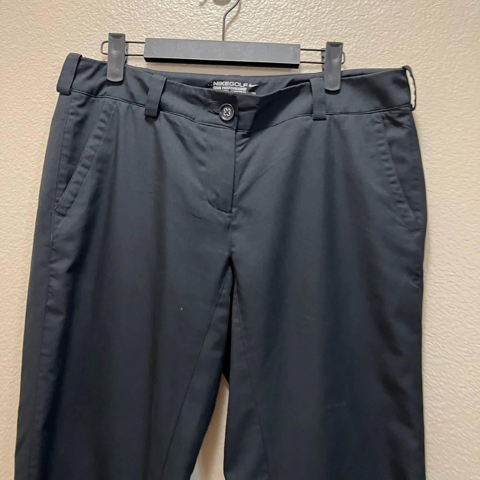 Nike Golf Tour Performance Straight Leg Pants Dri-Fit Black Hi-Rise 8 - Image 4