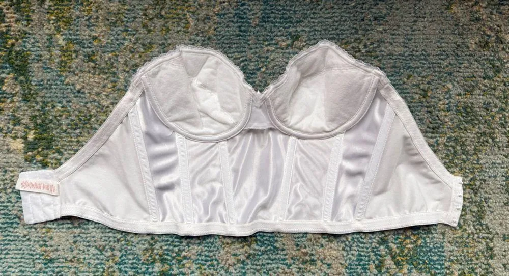 Vintage Backless by Smoothie white bra corset, size 36B - Image 5