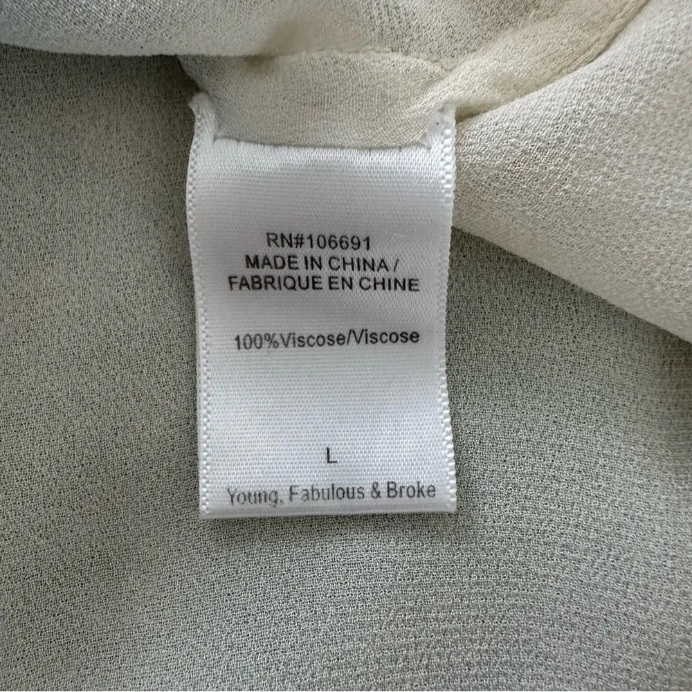 Young Fabulous & Broke YFB Sheer Draped Ombré Tank Size L - Image 4