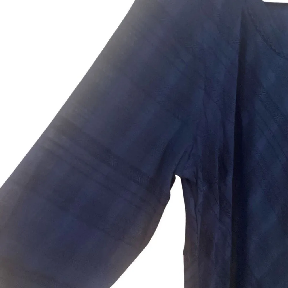 Soft Surroundings Cotton Gauze Shift Shirt Dress large blue - Image 3