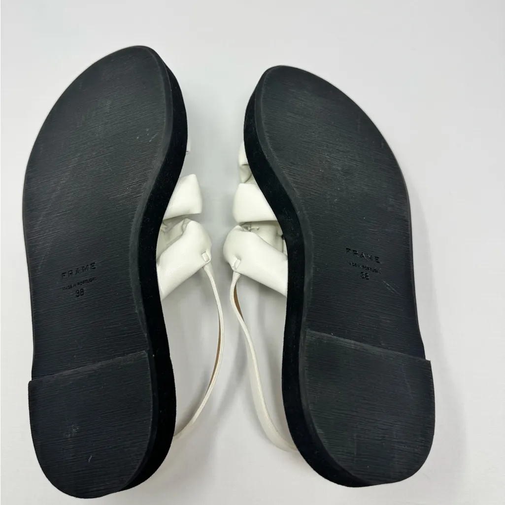 Frame Le Weston Sandal in Blanc 38 NEW - Image 9
