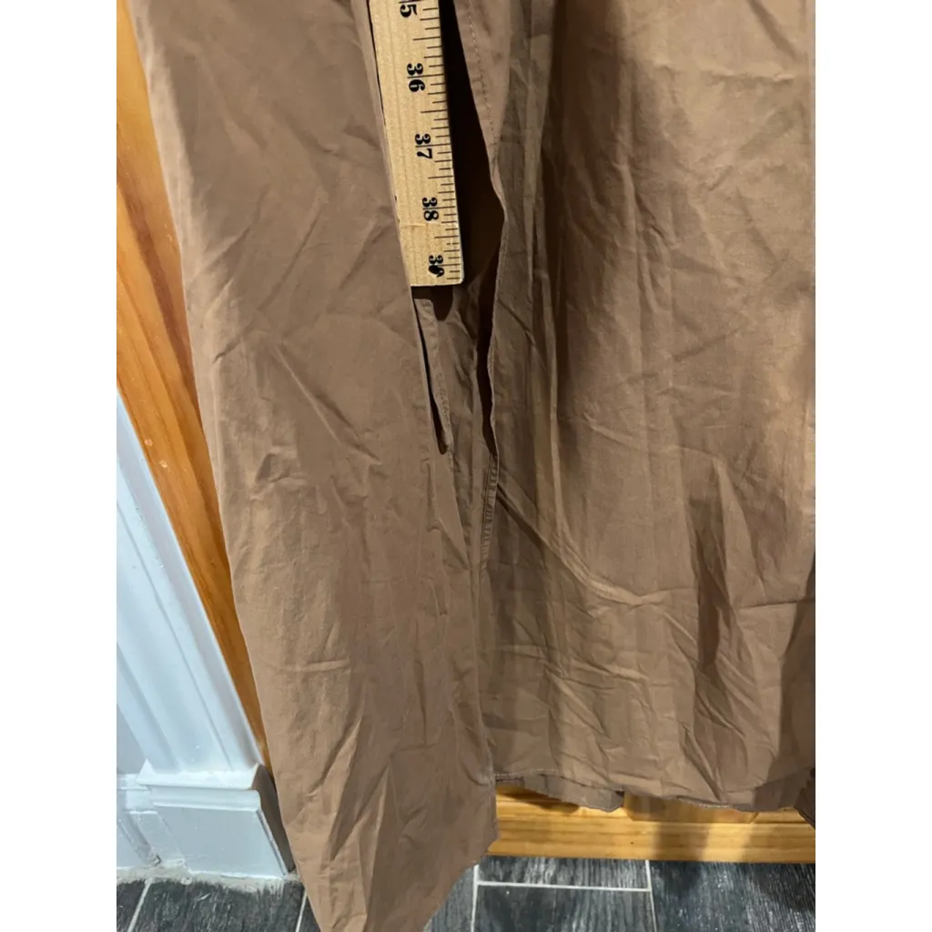 Women’s MATTEAU Organic Cotton Lagenlook Channel Shirtdress In Cinnamon Size 10 Brown - Image 11