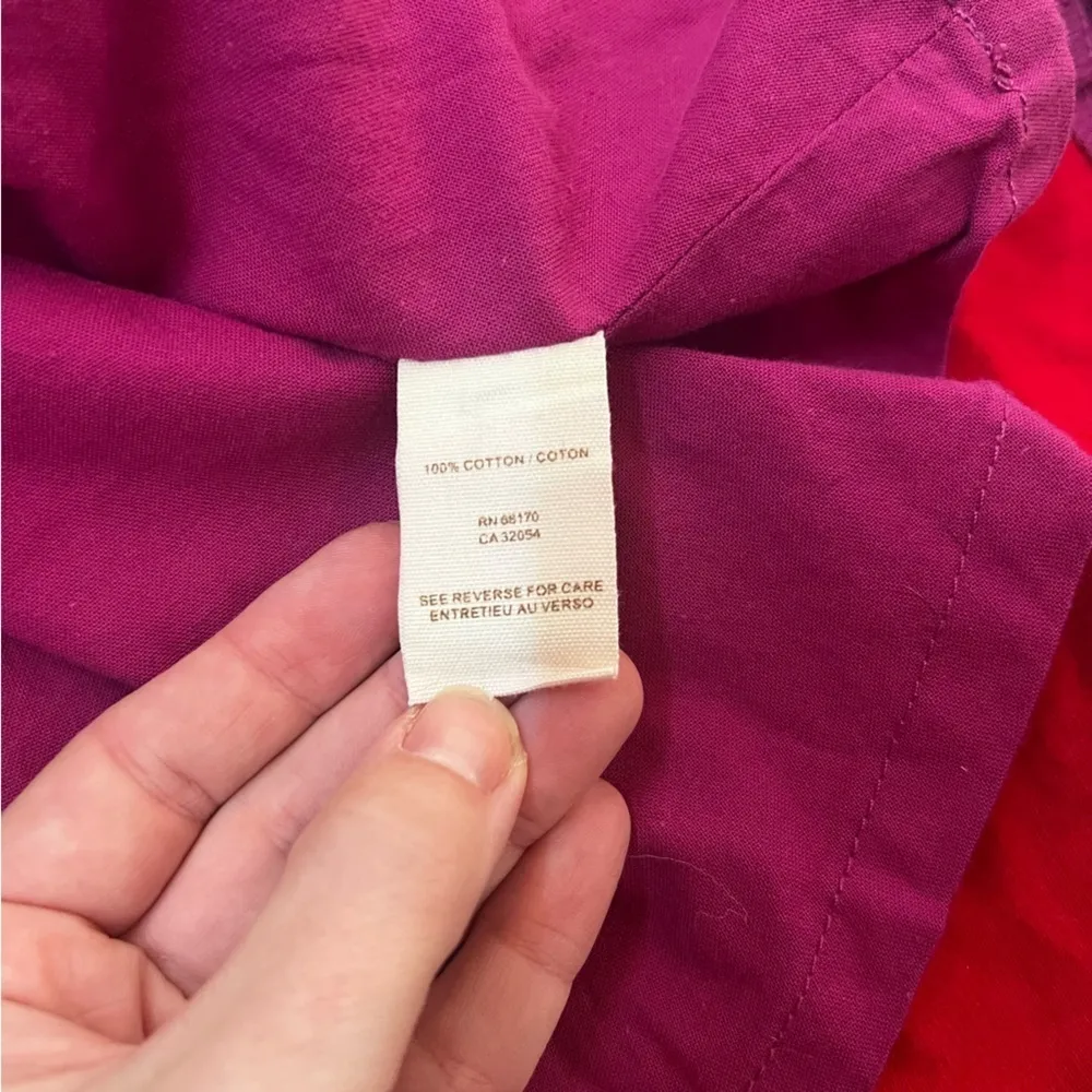 VINTAGE Free People: Red Corduroy Skirt purple tier  and removable Pom-pom belt - Image 9