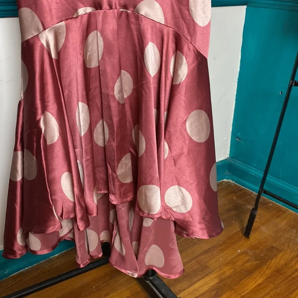 Taylor rose polka dot midi party/wedding guest dress sz 2 NWT Pink - Image 4