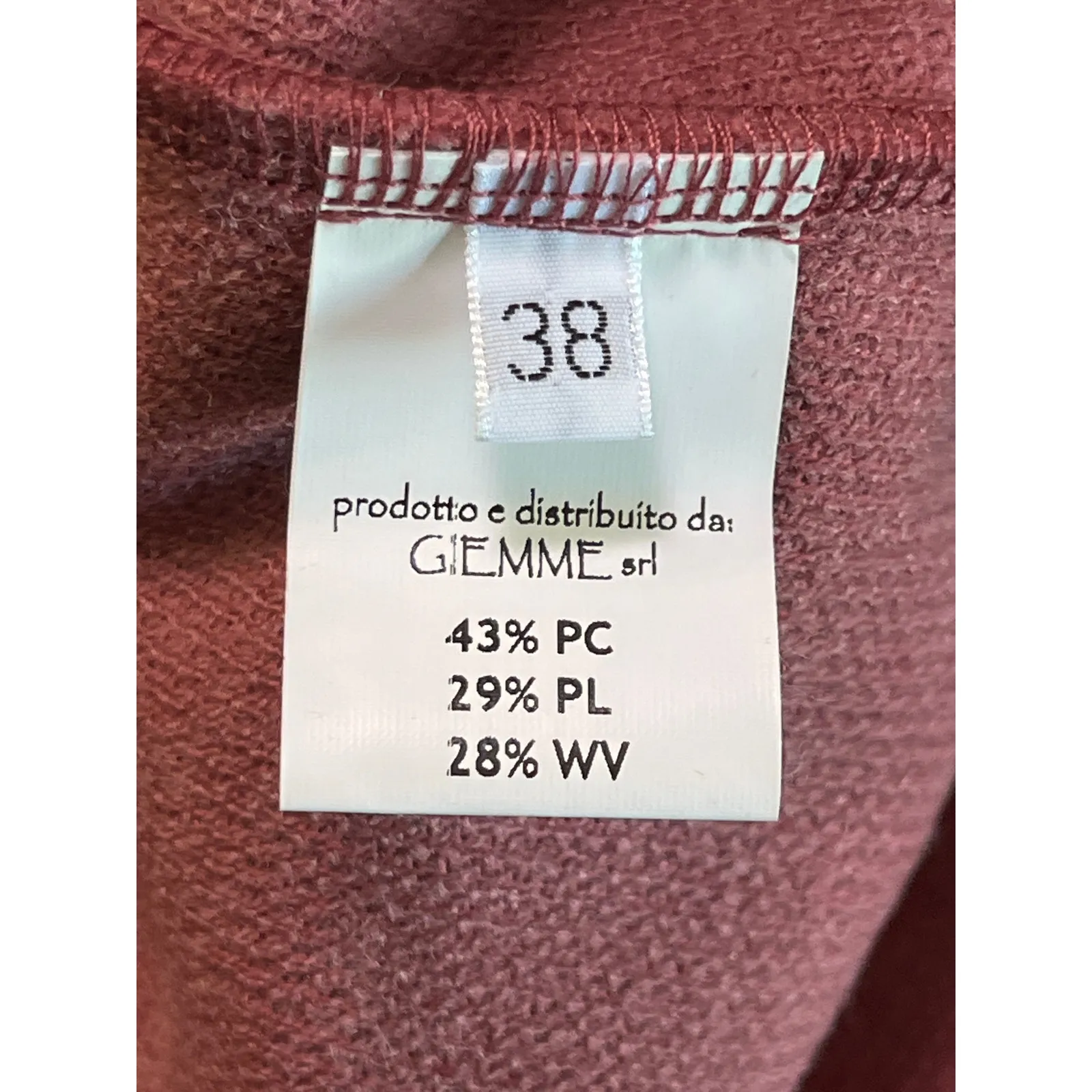 Rosé a Pois Syrah Wool Blend Cropped Jacket Pink Rosa Antico Made in Italy 38 Size XS - Image 3