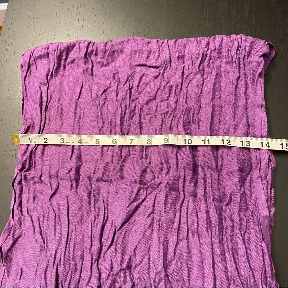 Orchid Fuchsia Fringe Scarf Pashmina Purple - Image 4