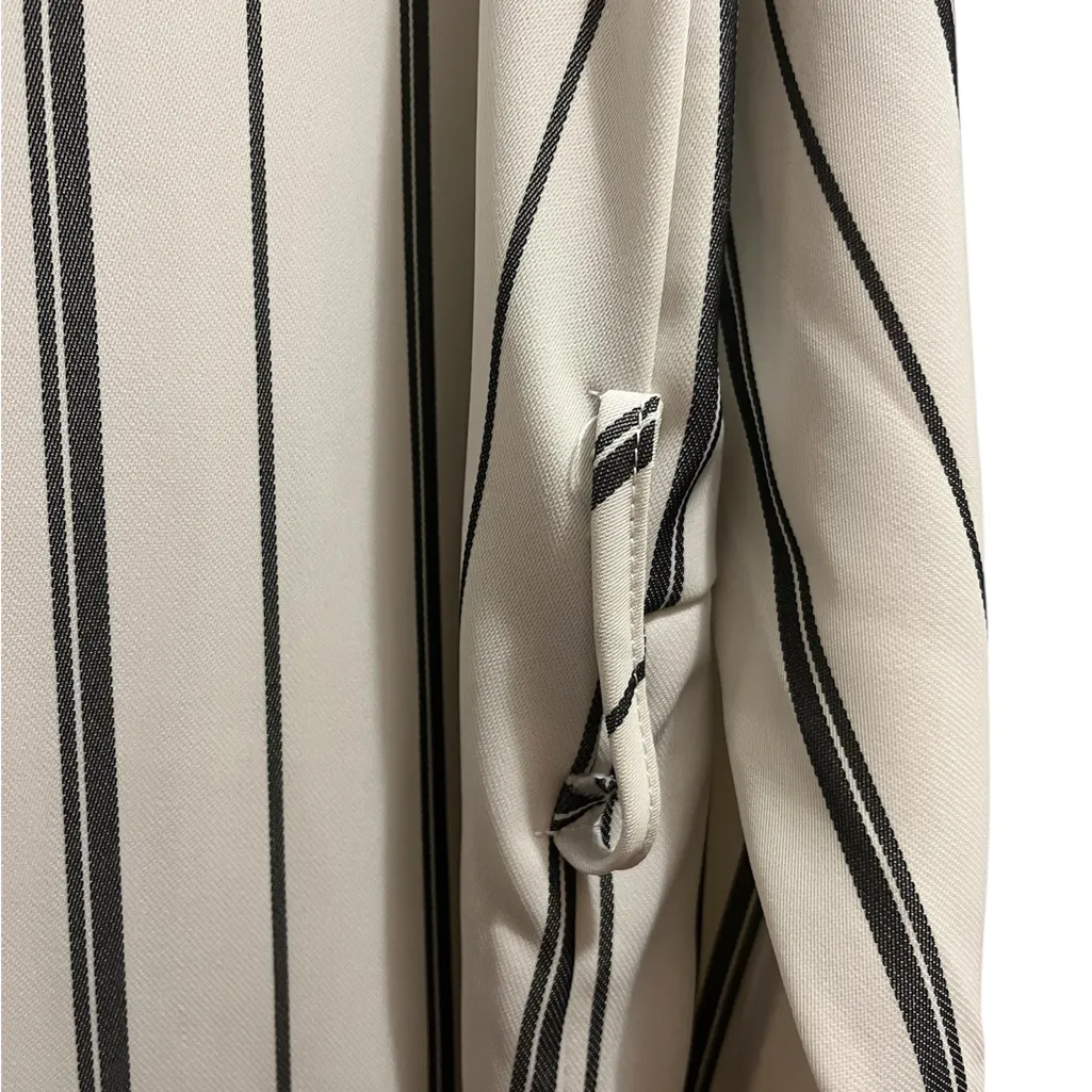 Hayden Black and White Striped Top Tunic Dress with black tie large NWOT - Image 7