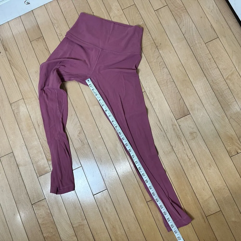 LULULEMON Rasberry Mauve Full Length Leggings Size 4 - Image 4