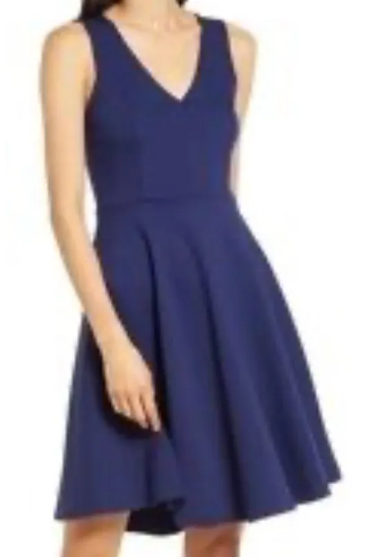 Altar'd State Navy V-Neck Mini Dress - Image 2