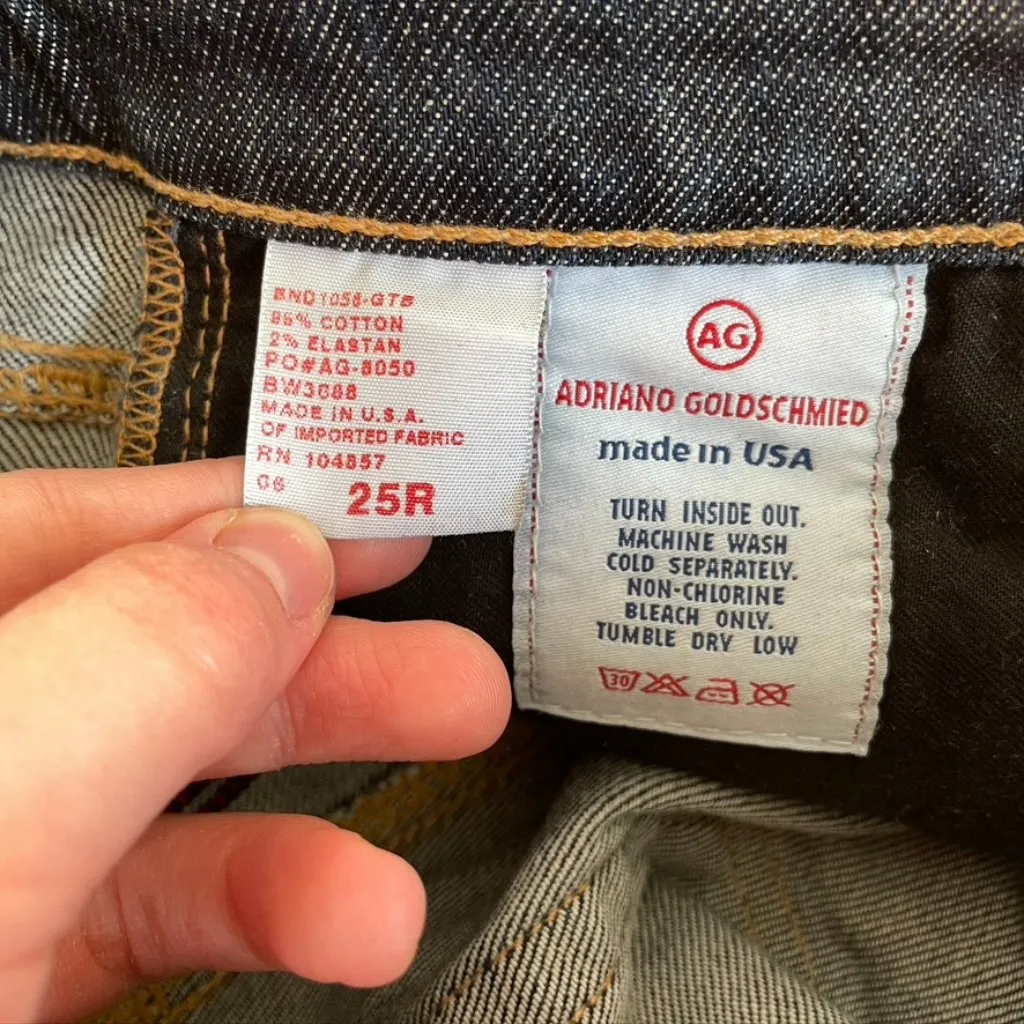 AG ADRIANO GOLDSCHMIED the Kiss Slim Straight Leg Jeans Dark Wash Low Rise Y2K - Image 6