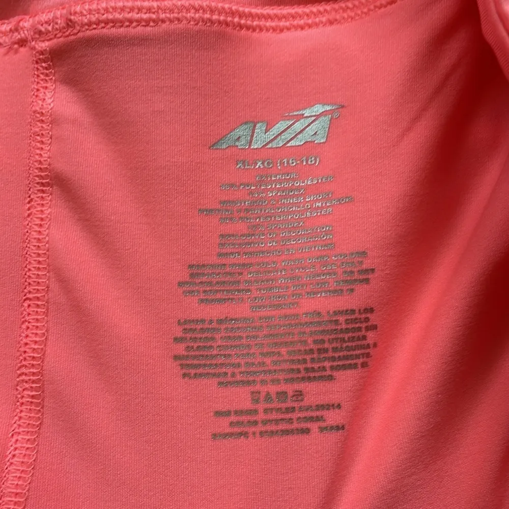 AVIA Neon Coral Pink Active Wear Shorts | Size XL 16-18 - Image 4
