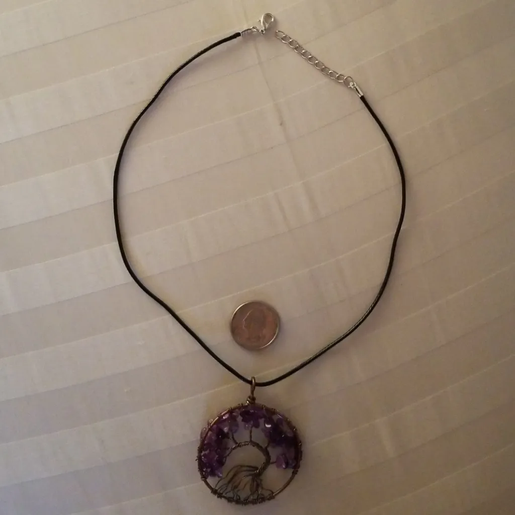 Tree of Life necklace Purple - Image 3