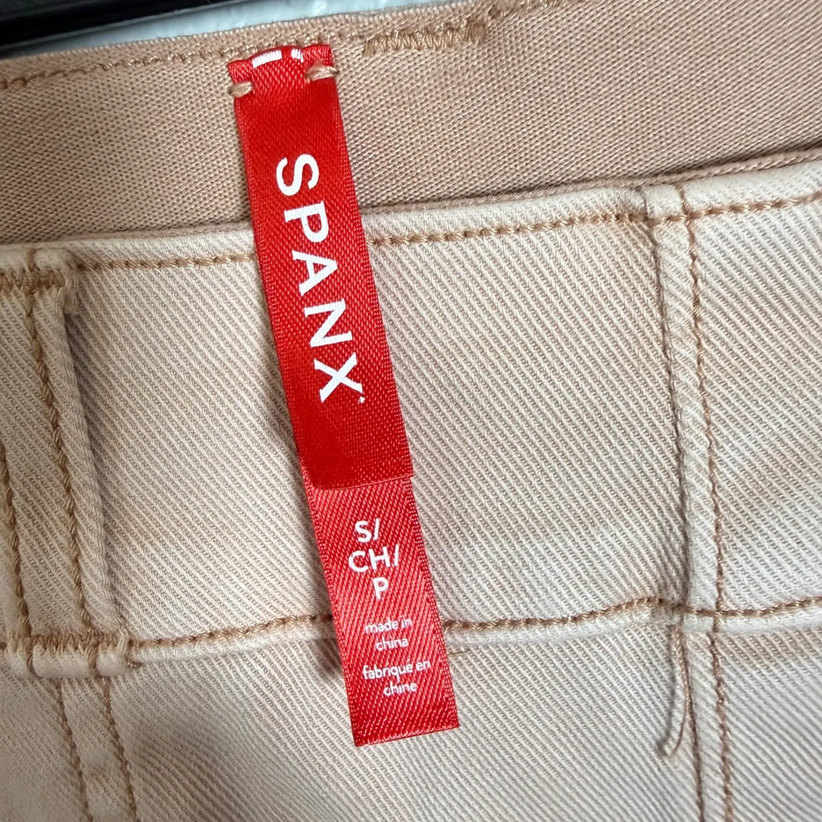 SPANX Women's Size S Tan Utility Pull On Shorts Elastic Waist Pockets - Image 4