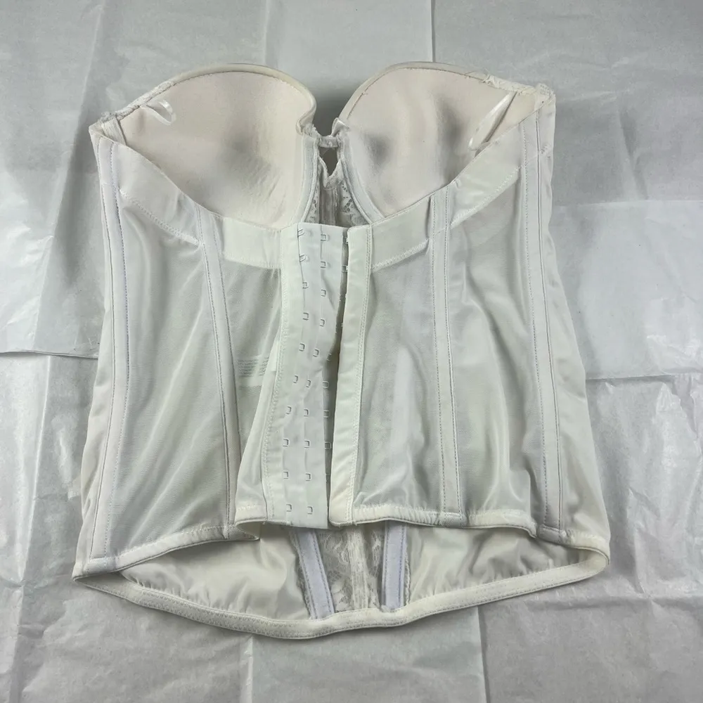 34B white lace strapless corset bustier - Image 3