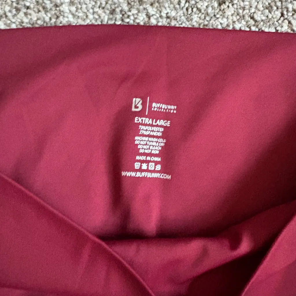 Buff Bunny Legging Womens Athletic Red Cropped Xlarge Size XL - Image 3