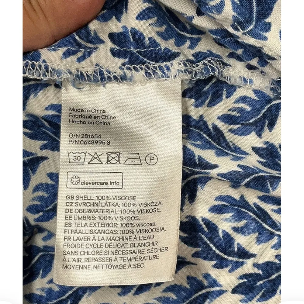 H&M Blue Patterned Midi Dress - Image 4