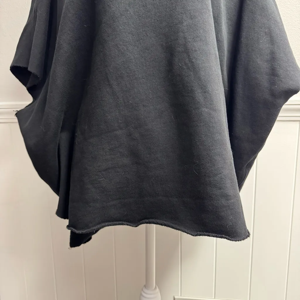 Frank & Eileen Audrey Funnel Neck Capelet Triple Fleece One Size OS Black - Image 6