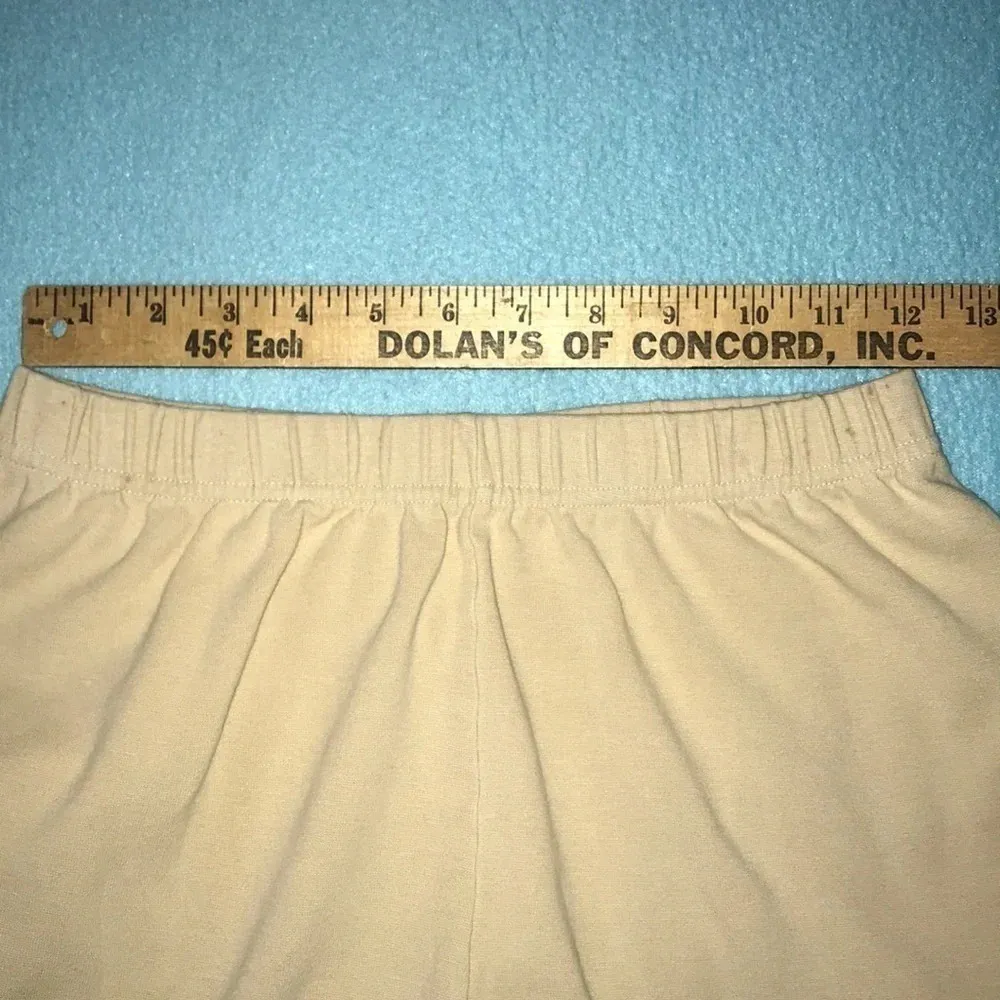 BASICS yoga shorts pull on elastic waistband size M Tan Size M - Image 4