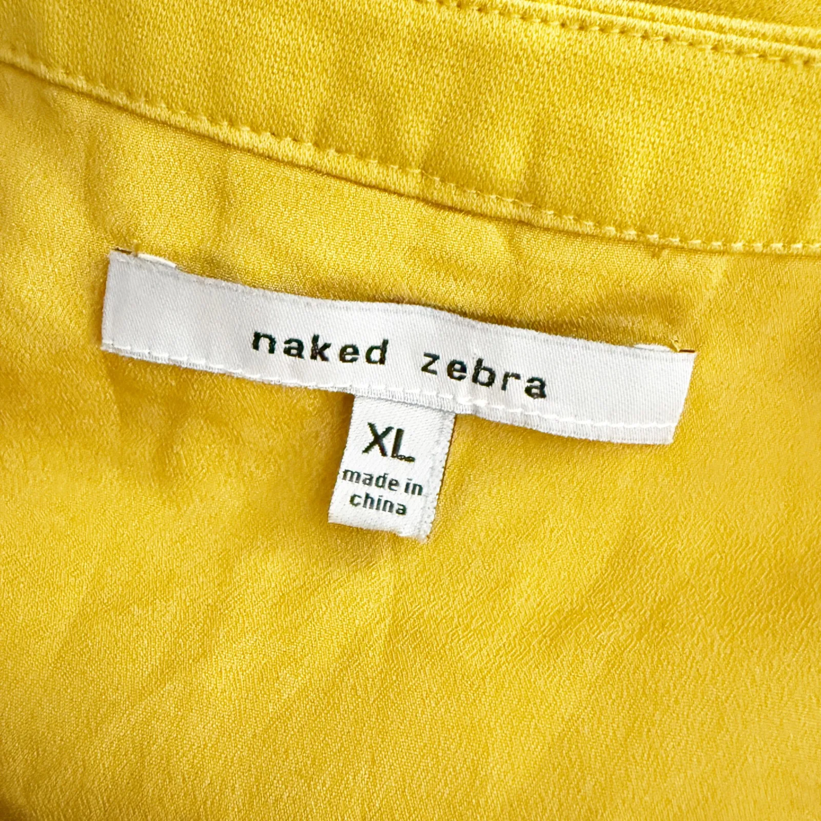 NAKED ZEBRA | Mustard Yellow Halted High Split Neck Tank Swing Dress | Size XL - Image 6