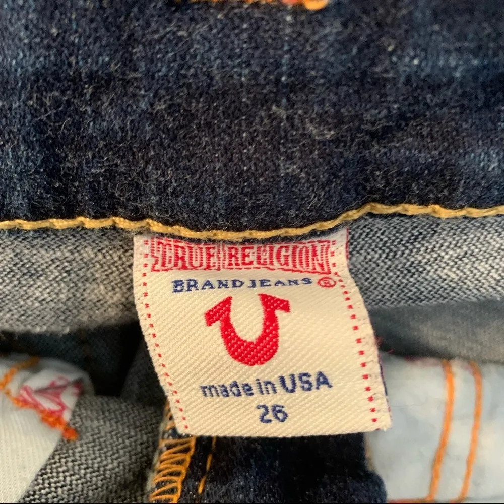 Excellent Condition Vintage True Religion Dark Wash Joey Jeans - Image 7