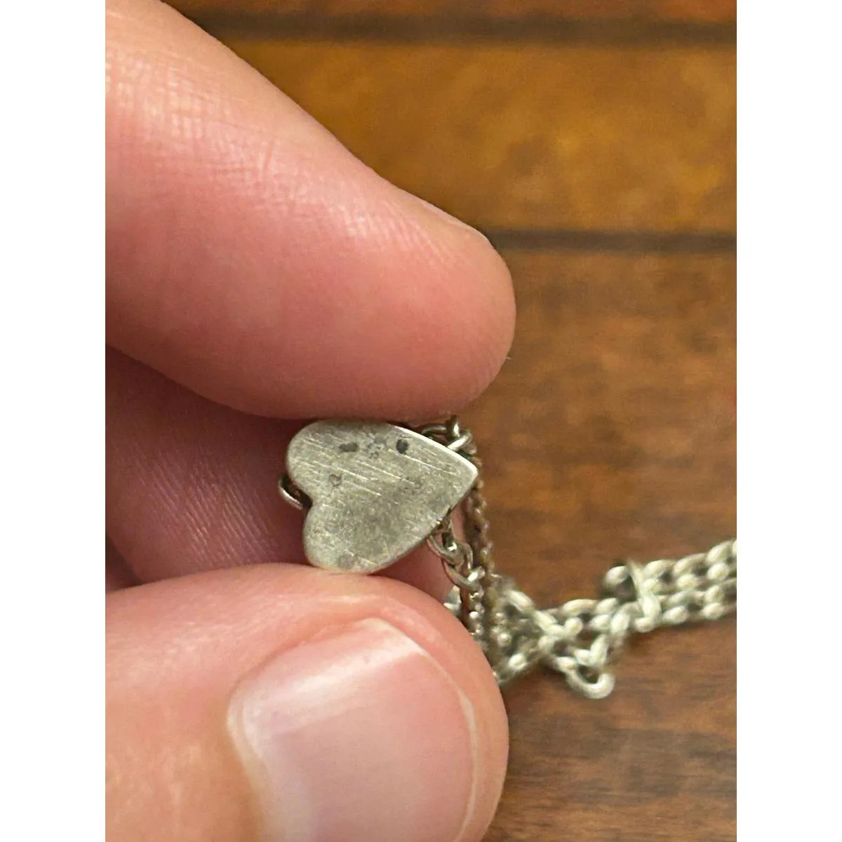 Old vintage necklace chain silver plated no stamp v32 9.37g 24 inch scrap or rep - Image 6