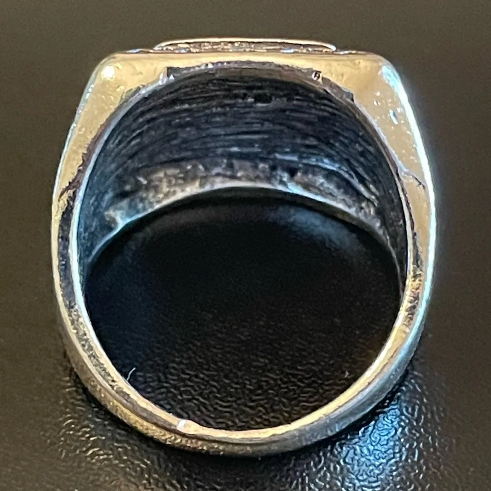 Cool black obsidian S925 sterling silver ring size 8 - Image 4