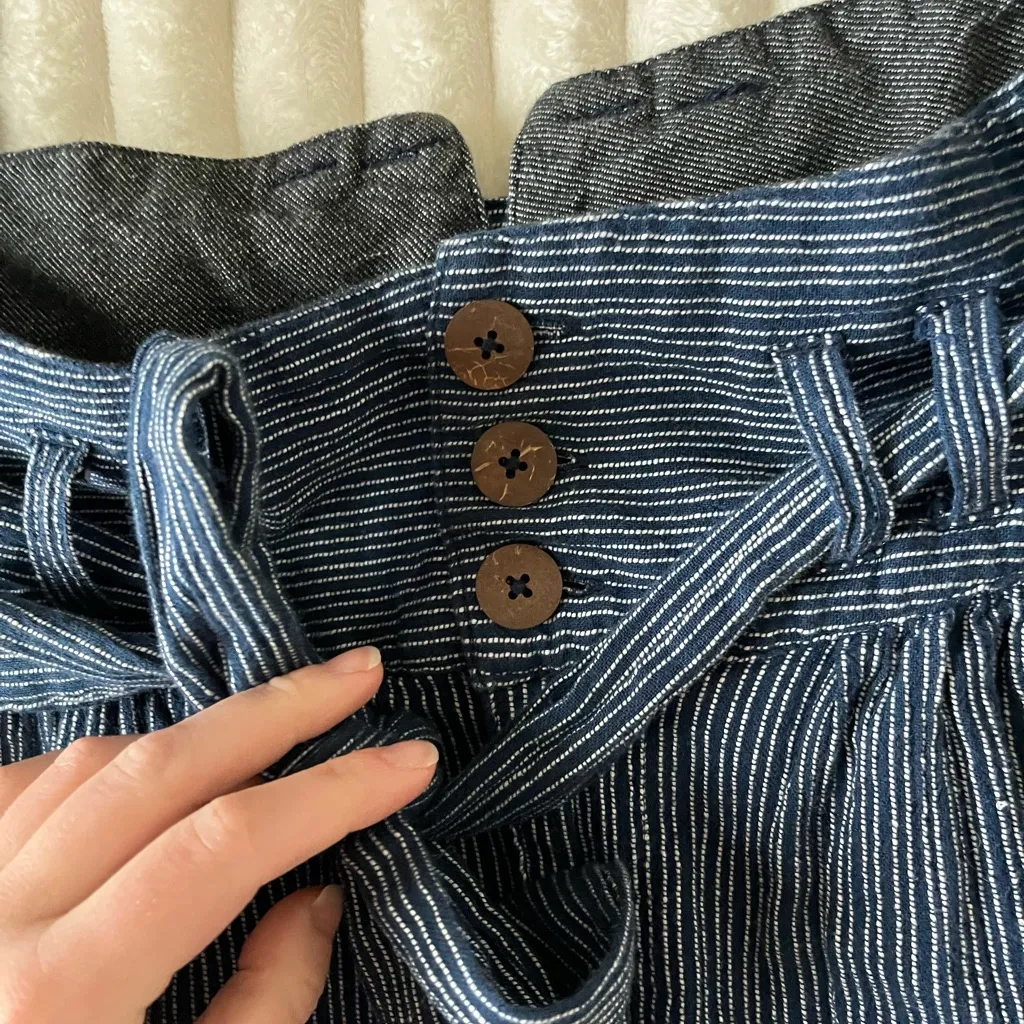 Free People Rumors Striped Blue Paperbag Harlem Waist Pants - Image 5