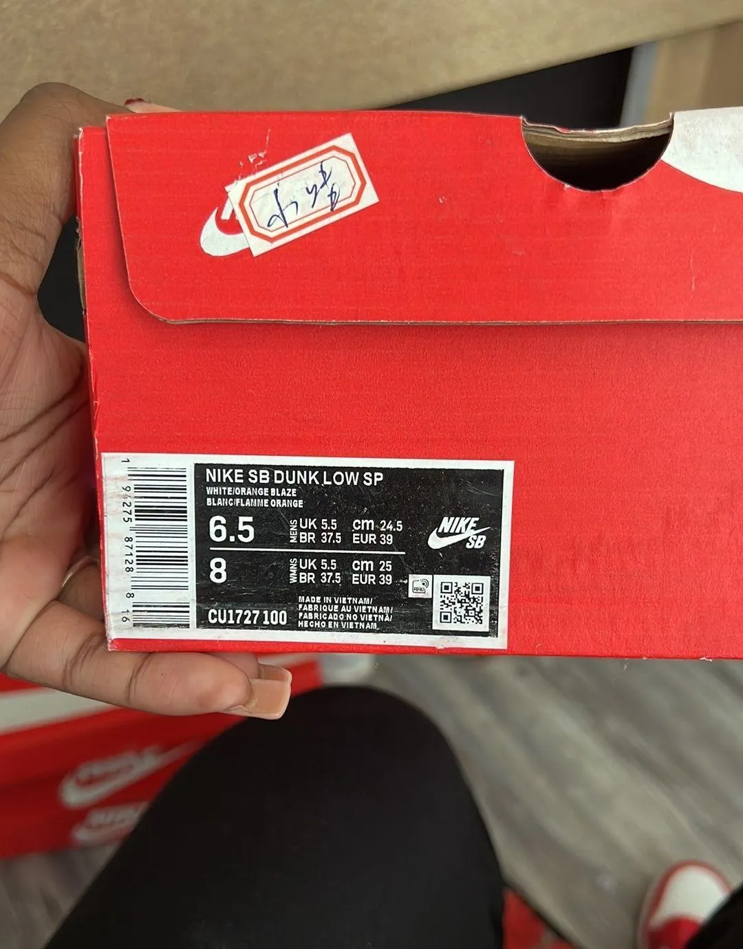 Nike Jordan Brand new White and red Dunks - Image 3