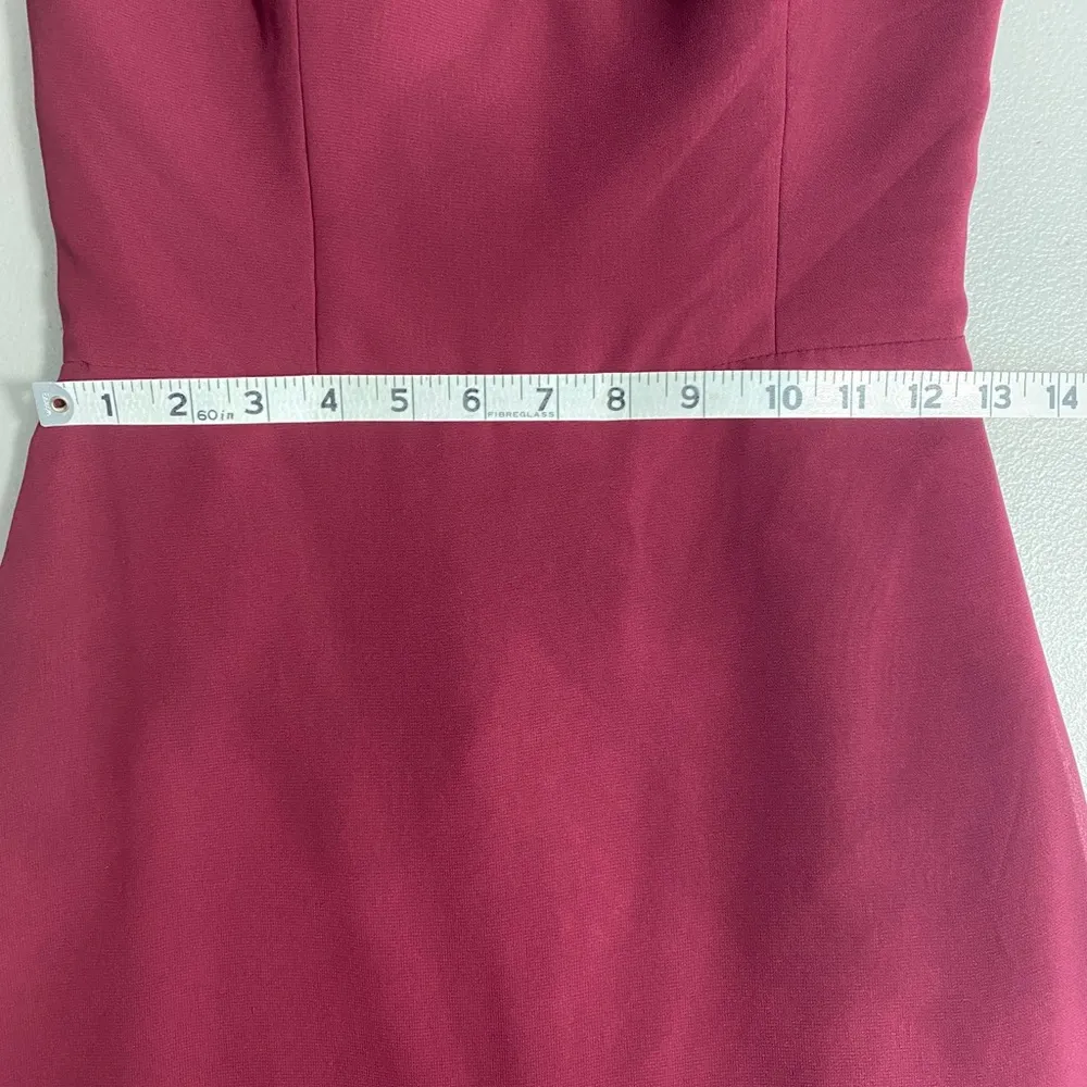 Hayley Paige Occasions Strapless Sweetheart Burgundy Bridesmaid Dress FLAWED 2 - Image 7