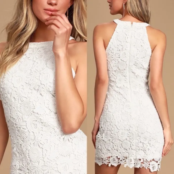 Love Poem Ivory Lace Mini Dress - Image 2