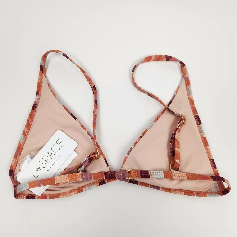 L*Space Millie Bikini Top in Orange Size Small NWT - Image 2