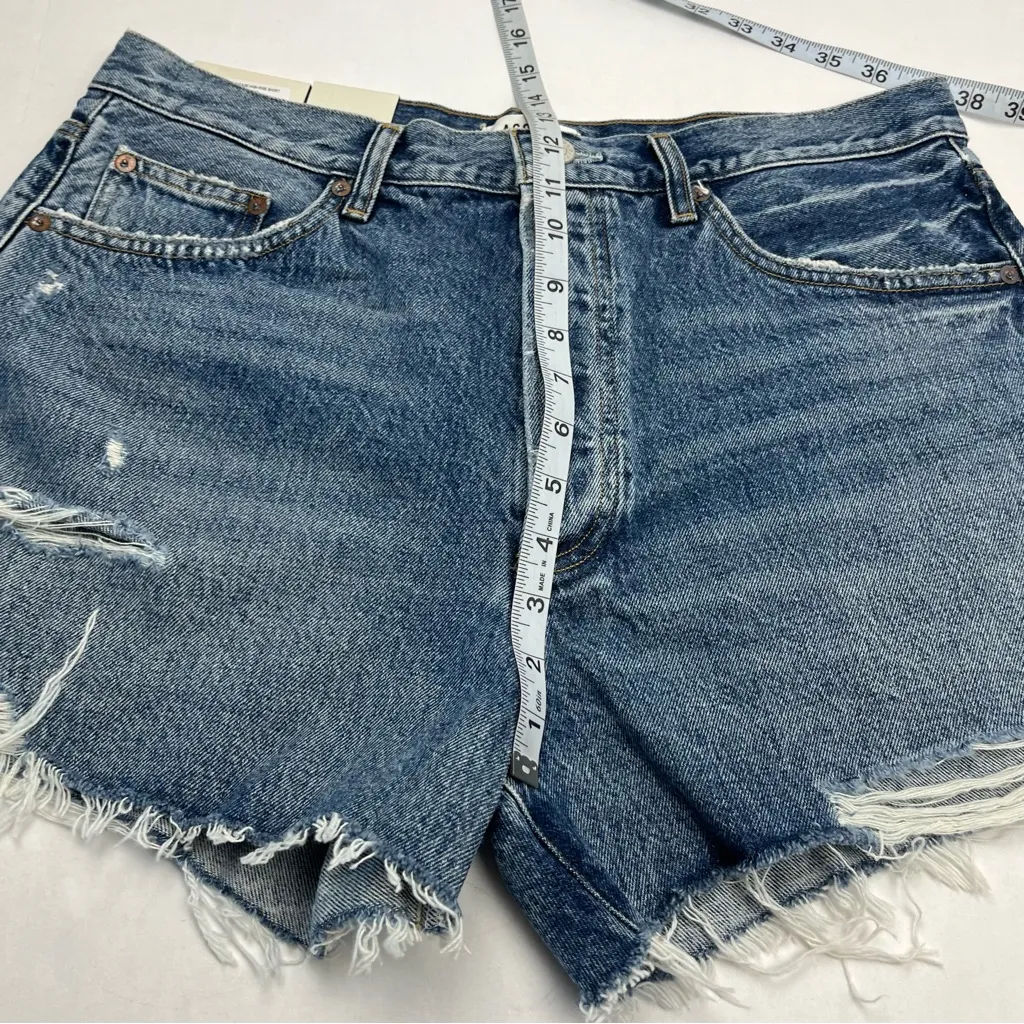 Agolde Dee Short Vintage High Rise Womens Size 32 Blue Denim Jean Cut-off NEW‎ - Image 12