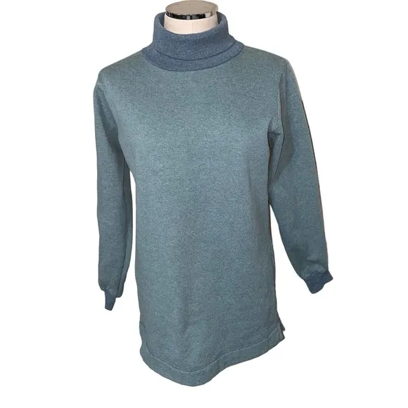 The Vermont Store Vintage Turtleneck Pullover Sweater size small green/blue - Image 16