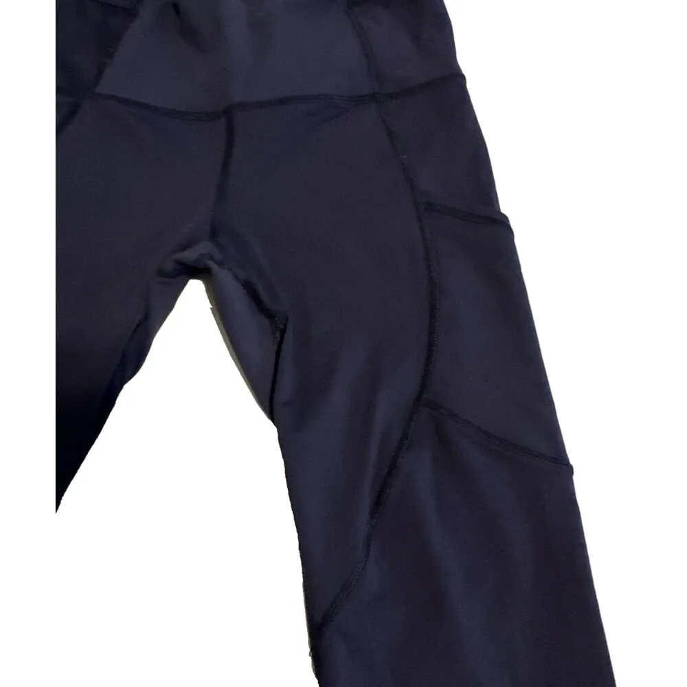 Lululemon Leggings Women's Blue Mesh Sheer Side Panels High Rise Size 6 - Image 5