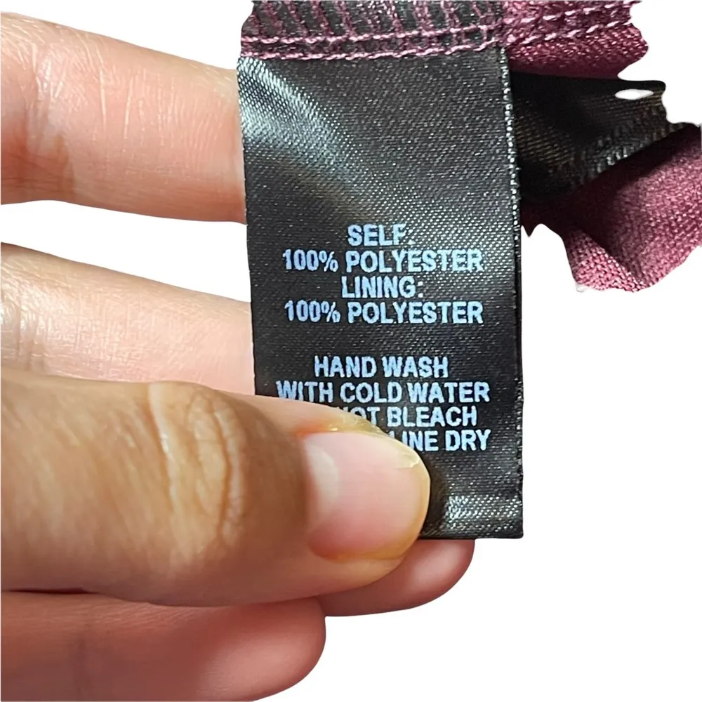 Lulu’s Deep Plum Long Sleeve Ruffled Mini Dress S - Image 5