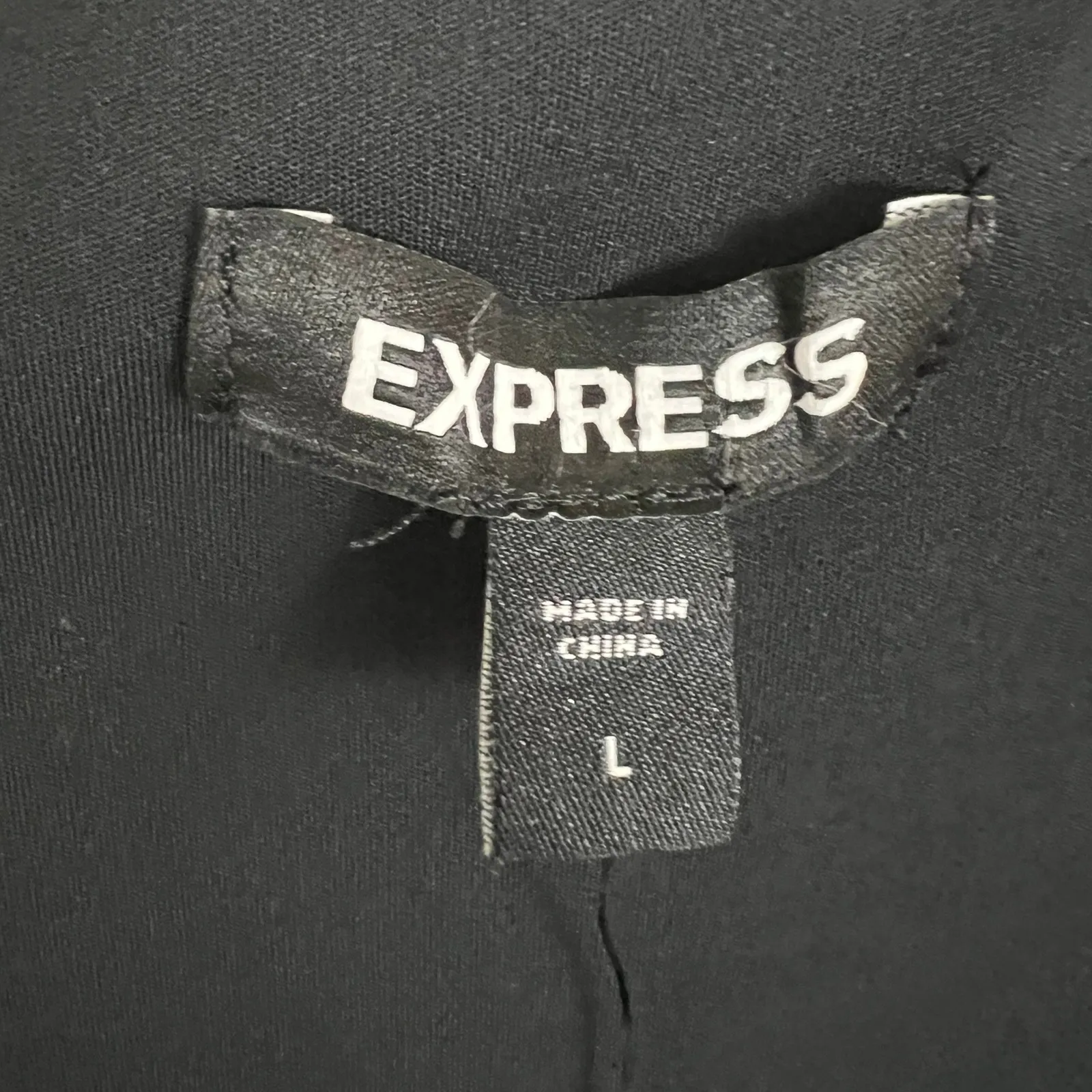 NWT Express Body Contour Sleeveless Ruffle Trim Mini Dress in Black Size Large - Image 7